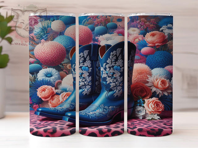 Cowgirl Rodeo Western Tumbler, Rodeo Girl Design, Country Music Lover, Boot Lover Present, Ranch Style Tumbler, Southern Girl Gift, Cowgirl Drinkware Sublimation Lara' s Designs 