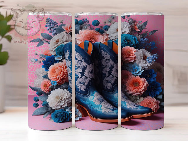 Cowgirl Rodeo Western Tumbler, Rodeo Girl Design, Country Music Lover, Boot Lover Present, Ranch Style Tumbler, Southern Girl Gift, Cowgirl Drinkware Sublimation Lara' s Designs 