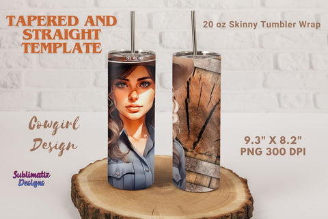 Cowgirl Sheriff Tumbler Wrap | Country Western Tumbler Design Digital Download Sublimation Sublimatiz Designs 