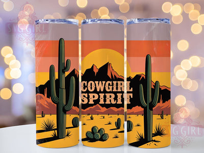 Cowgirl Spirit 20oz Tumbler, Cowgirl Spirit Quote, Western Style Wrap, 20oz Tumbler Wrap, Sublimation Design PNG, Rustic Cowgirl Gift, Country Girl Wrap Sublimation SvggirlplusArt 