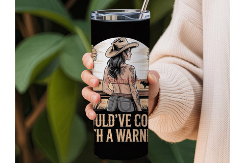 Cowgirl Sunset 20oz Tumbler Wrap Sublimation DesignSVG 
