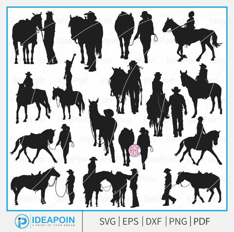 Cowgirl svg, Horse SVG File, Cowgirl svg bundle, Horse silhouette, Cowgirl Vector, Cowgirl boot svg, Western Silhouette, Rodeo svg, Horse svg, SVG Dinvect 