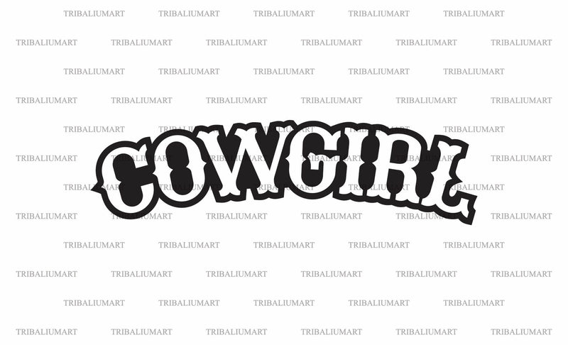 Cowgirl Text SVG TribaliumArtSF 