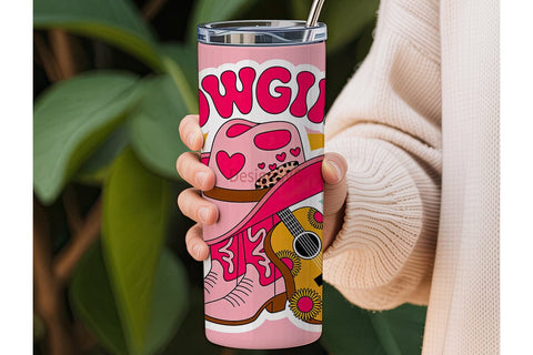 Cowgirl Tumbler Wrap PNG Sublimation DesignSVG 