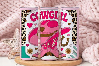 Cowgirl Tumbler Wrap PNG Sublimation DesignSVG 