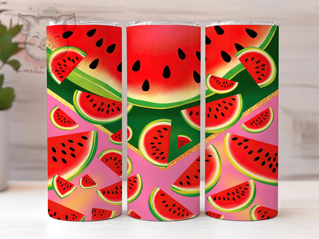 Cowgirl Watermelon Western Tumbler, Western Summer PNG, 20oz Sublimation Wrap, Cowgirl Watermelon Design, Country Western Tumbler, Rustic Fruit Cup, Rodeo Summer Vibes Sublimation Lara' s Designs 