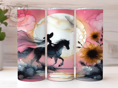 Cowgirl Western Horse Tumbler, Western Tumbler, Rustic 20oz Wrap, Sublimation Design, Stylish Gift Idea, Equestrian Cowgirl Wrap, Country Western Tumbler Sublimation Lara' s Designs 