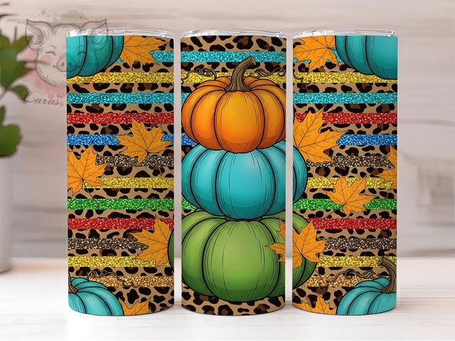 Cowgirl Western Pumpkin Tumbler Wrap, Leopard Print Wrap, 20oz Sublimation, Cowgirl Fall Cup, Pumpkin Leopard Mug, Rustic Autumn Tumbler, Western Fall Drinkware Sublimation Lara' s Designs 