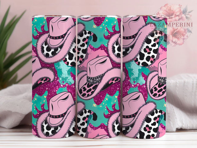 Cowgirl Western Rodeo 20oz Tumbler, Western Tumbler, Rodeo Tumbler, Cowgirl Hat Wrap, Country Girl Tumbler, Sublimation Tumbler, 20oz Tumbler Wrap Sublimation Li Zamperini 