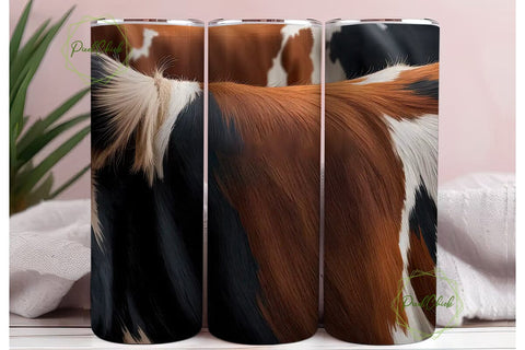 Cowhide 20oz Tumbler Wrap Sublimation PixelChick 