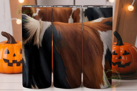 Cowhide 20oz Tumbler Wrap Sublimation PixelChick 