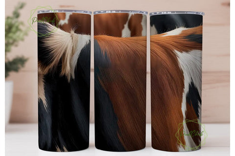 Cowhide 20oz Tumbler Wrap Sublimation PixelChick 