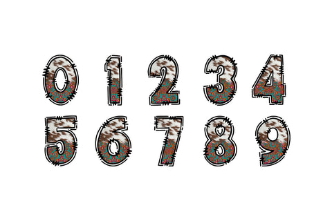 Cowhide and Paisley Doodle Letters Sublimation BijouBay 