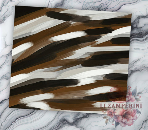 Cowhide Black and Brown Tumbler Wrap, Sublimation Tumbler, 20oz Tumbler Design, Black And Brown Wrap, Rustic Tumbler, Animal Print Tumbler, Cow Print Sublimation Sublimation Li Zamperini 