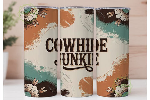 Cowhide Junkie 20oz Tumbler Wrap Sublimation PixelChick 