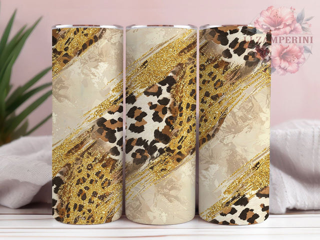 Cowhide Leopard Print Western Tumbler, Western Glitter Tumbler, 20oz Tumbler Sublimation, Rustic Cowgirl Tumbler, Digital Tumbler Wrap, Boho Western Tumbler Sublimation Li Zamperini 