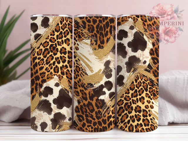 Cowhide Leopard Print Western Tumbler, Western Glitter Tumbler, 20oz Tumbler Sublimation, Rustic Cowgirl Tumbler, Digital Tumbler Wrap, Boho Western Tumbler Sublimation Li Zamperini 
