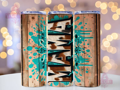 Cowhide Mama 20oz Tumbler Wrap Sublimation Design, Straight Tapered Tumbler Wrap, Mother's Day Tumbler Png, Instant Digital Download Sublimation SvggirlplusArt 