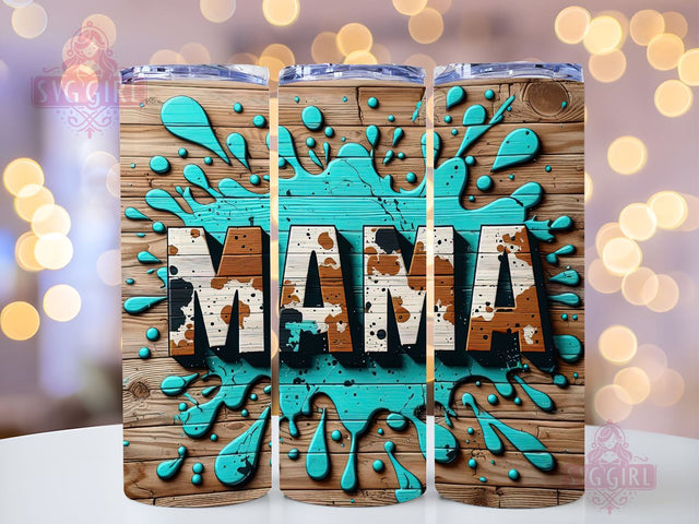 Cowhide Mama 20oz Tumbler Wrap Sublimation Design, Straight Tapered Tumbler Wrap, Mother's Day Tumbler Png, Instant Digital Download Sublimation SvggirlplusArt 