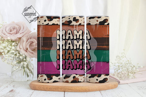 Cowhide Mama Distressed 20oz Tumbler Sublimation sassyprint 
