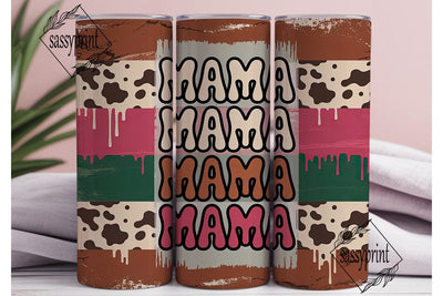 Cowhide Mama Distressed 20oz Tumbler Sublimation sassyprint 