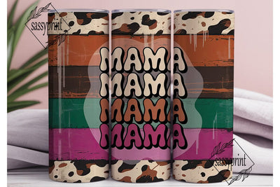 Cowhide Mama Distressed 20oz Tumbler Sublimation sassyprint 