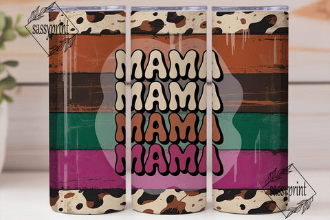 Cowhide Mama Distressed 20oz Tumbler Sublimation sassyprint 
