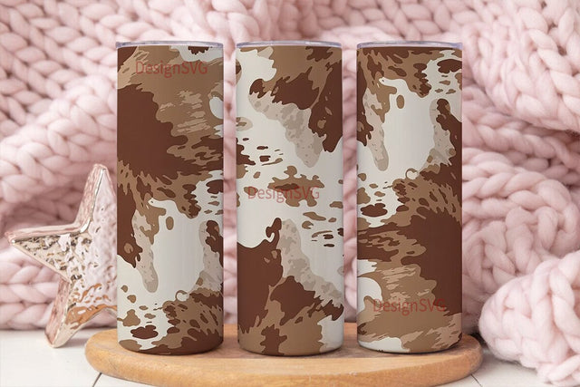 Cowhide Print 20oz Tumbler Wrap Sublimation DesignSVG 