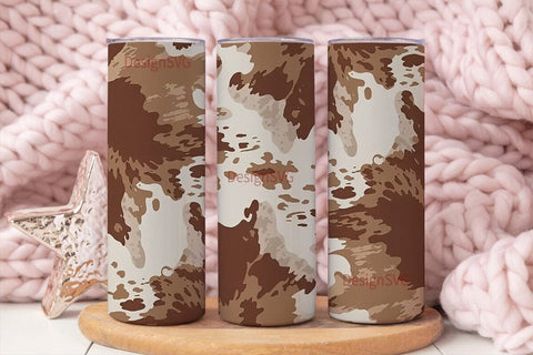 Cowhide Print 20oz Tumbler Wrap Sublimation DesignSVG 