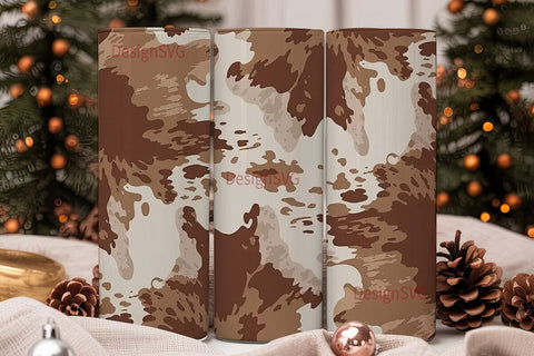 Cowhide Print 20oz Tumbler Wrap Sublimation DesignSVG 