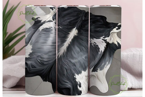 Cowhide Print 20oz Tumbler Wrap Sublimation PixelChick 