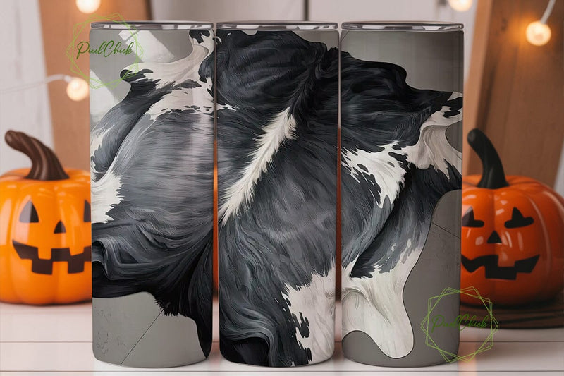 Cowhide Print 20oz Tumbler Wrap Sublimation PixelChick 