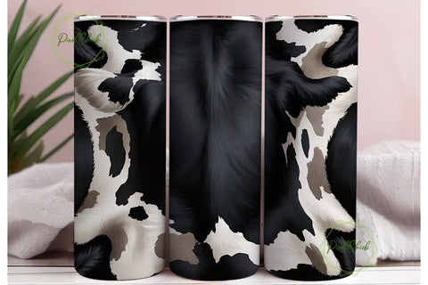 Cowhide Print 20oz Tumbler Wrap Sublimation PixelChick 