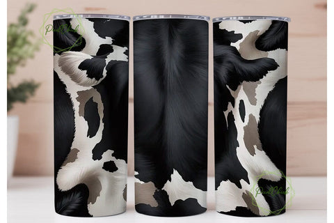 Cowhide Print 20oz Tumbler Wrap Sublimation PixelChick 