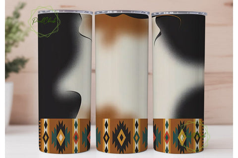 Cowhide Western Tumbler Wrap PNG Sublimation PixelChick 