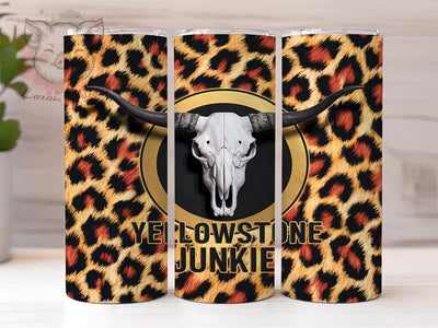 Cowhide Yellowstone 20oz Tumbler Png, Straight & Tapered Tumbler Png, Bull Skull Purple Tumbler Png, Digital Download PNG Sublimation Lara' s Designs 
