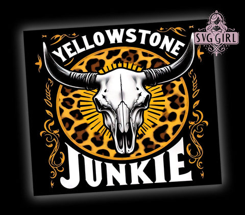 Cowhide Yellowstone 20oz Tumbler Wrap Sublimation Design, Straight Tapered Tumbler Wrap, Bull Skull Tumbler Png, Instant Digital Download Sublimation SvggirlplusArt 