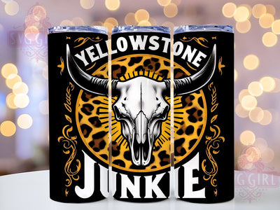 Cowhide Yellowstone 20oz Tumbler Wrap Sublimation Design, Straight Tapered Tumbler Wrap, Bull Skull Tumbler Png, Instant Digital Download Sublimation SvggirlplusArt 