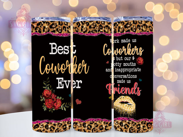 Coworker Ever 20oz Tumbler Wrap Sublimation Design, Best Coworkers Ever Gifts Tumbler Png, Straight Tapered Tumbler Wrap, Instant Digital Download Sublimation SvggirlplusArt 