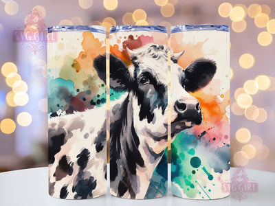 Cows 20 oz Skinny Tumbler Sublimation Design Digital Download, Farm Cow Tumbler png Sublimation SvggirlplusArt 