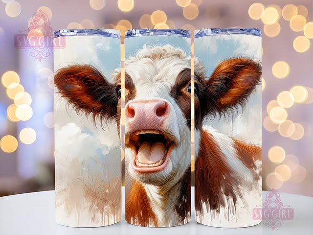 Cows 20 oz Skinny Tumbler Sublimation Design Digital Download, Farm Cow Tumbler png Sublimation SvggirlplusArt 