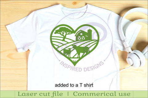 Cows farm heart wall sign, SVG file. SVG APInspireddesigns 