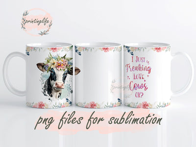 Cows Mug Wrap Mug, Cows Mug Sublimation Design, Cows Mug Wrap, Instant Digital Download PNG Sublimation PrintingLife 