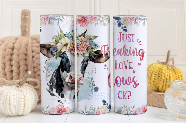 Cows Tumbler Cup Gifts For Women - Birthday Christmas Gifts For Cow Lovers - Cow Tumbler Wrap 20oz Skinny Sublimation Sublimation BouDesign 