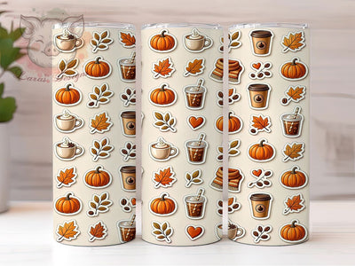Cozy Autumn Coffee 20oz Tumbler, Autumn Coffee, Cozy Vibes, Pumpkin Spice, Fall Decor, Rustic Charm, 20oz Wrap, Sublimation Tumbler Sublimation Lara' s Designs 