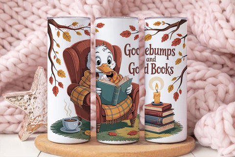 Cozy Autumn Duck 20oz Tumbler Wrap Sublimation DesignSVG 