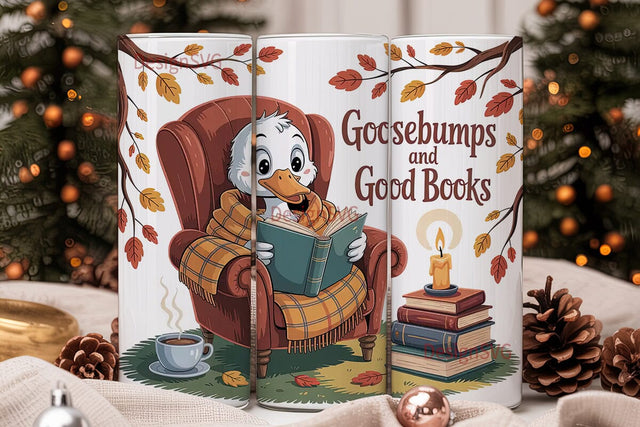 Cozy Autumn Duck 20oz Tumbler Wrap Sublimation DesignSVG 