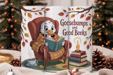 Cozy Autumn Duck 20oz Tumbler Wrap Sublimation DesignSVG 