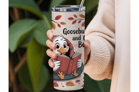 Cozy Autumn Duck 20oz Tumbler Wrap Sublimation DesignSVG 