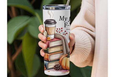 Cozy Autumn F-Word 20oz Tumbler Sublimation DesignSVG 